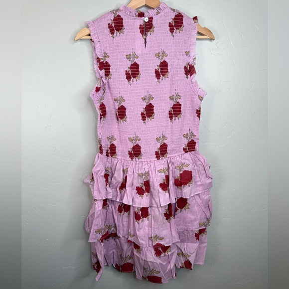 NWT Alix of Bohemia Cabana Ruby Rosette Dress Smocked Cotton Mini Dress Large - Picture 7 of 12